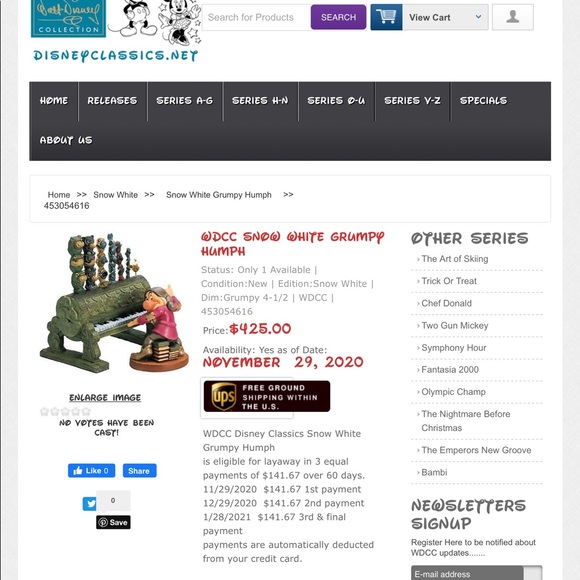 WDCC Grumpy & Organ from Snow White - Picture 2 of 14